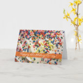 Für Ihm gebackener Kuchen und farbenfrohe Geburtst Karte (Gelbe Blume)