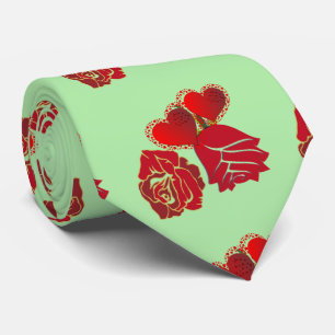 Für ihn das Herz rustikale Rose Valentine Krawatte