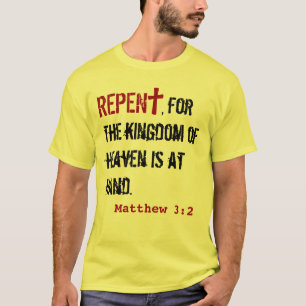 für IHN (Erwachsener): Matthew-3:2 + Fungiert 3:1 T-Shirt