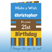 Für ihn geben Sie den Namen blau besonderen 21. Ge Karte