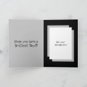 Für ihn grau und schwarz 50. Geburtstag Karte (Innenseite)