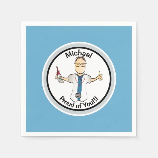 Für ihn ist das männliche Papier von Dr. Nurse Abs Serviette (Vorderseite)