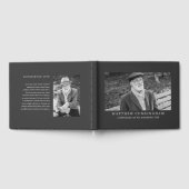 Für ihn Memorial Elegante Moderne einfache Fotos Gästebuch (Voll)