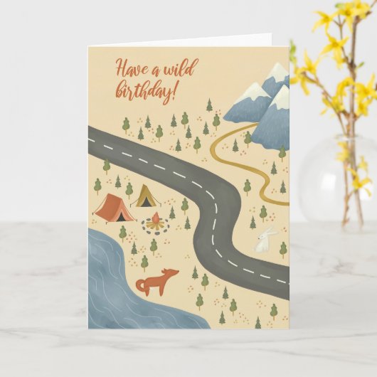 Für ihn oder ihre Abenteurer Geburtskarte Karte (Gelbe Blume)