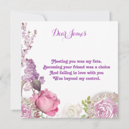 Für ihn Sweetheart Valentines Vintage Rose nach Ma Feiertagskarte