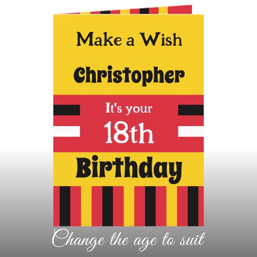 Für ihn tragen Sie den Namen gelb besondere 18. Ge Karte