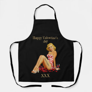 Für ihn valentines maßgeschneiderte monogramm roma schürze