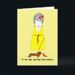 Für ihr altes Baby Boomer Funny Sarcastic Geburtst Karte<br><div class="desc">Die beste Art, deinen Freunden und Feinden zu sagen, dass du an sie denkst, ist eine bunte, einzigartige, lustige, aber sarkastische Grußkarte aus Crabgrass zu schicken. Jede edgy Crabby Geburtstagskarte ist der beste Weg, um Ihre Gefühle zu schreiben, während Sie verrückt sind. Alle farbenfrohen Illustrationen wurden liebevoll von der Künstlerin...</div>