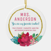 Für ihr Lieblingslehrer Weihnachtsgeschenk Keramik Ornament (Vorne)