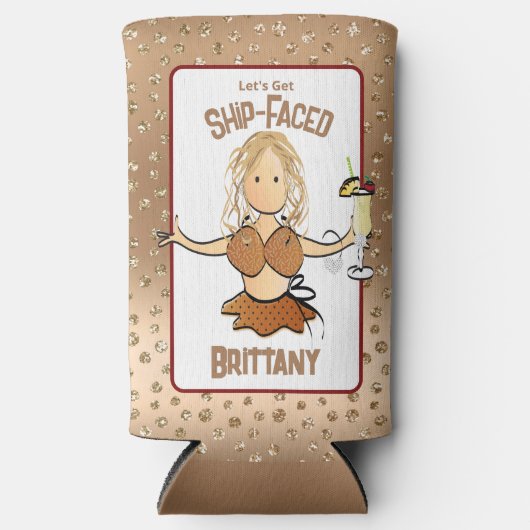 Für ihr lustiges Cruise Beach Girly Vacacation Dri Selters Dosenkühler (Vorderseite)