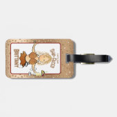 Für ihr lustiges Drink Bikini Vacation Beach Party Gepäckanhänger (Rückseite horizontal)