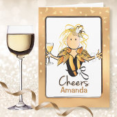 Für ihr lustiges Sparkle Glam jeden Alters Geburts Karte