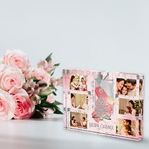 Für ihr rosa Weihnachts-Foto-Gedächtnis bewahren Fotoblock
