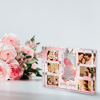 Für ihr rosa Weihnachts-Foto-Gedächtnis bewahren Fotoblock