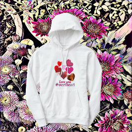 Für ihr tiefgründiges Herz Sweetheart Personalisie Hoodie