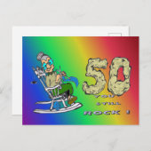 Für ihre 50-jährige Rainbow Postcard Postkarte (Vorne/Hinten)