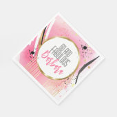 Für ihre 60 und fabelhaft rosa Abstrakte Retro Serviette (Ecke)