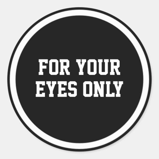 Für Ihre Augen nur Office-Umschlag Aufkleber schwa (Vorderseite)