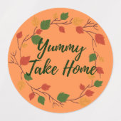 Für Ihre Circle Stickers-Herbstlaub gemacht Etiketten (Design 2)