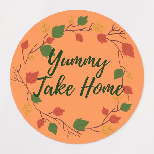 Für Ihre Circle Stickers-Herbstlaub gemacht Etiketten (Design 2)