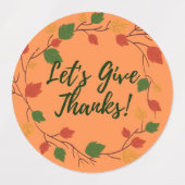 Für Ihre Circle Stickers-Herbstlaub gemacht Etiketten (Design 1)