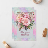 Für Ihre Dusche Mitteilungskarte (Vorderseite/Rückseite Beispiel)