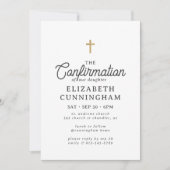 Für ihre einfache moderne Elegant Cross Bestätigun Einladung (Vorderseite)