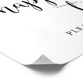 Für Ihre glücklichen Tränen rustikale Hochzeitszei Poster (Ecke)