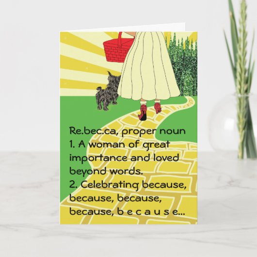 Für Ihre Karte/Änderung des Namens Karte (Vorderseite)