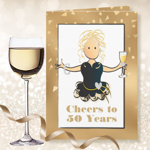 Für ihre lustige Sassy Glamour 50. Geburtstagskart Karte