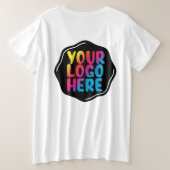 Für ihre Mama-Junge Mutter Fügen Sie hier Ihr Logo Große Größe T-Shirt (Design Rückseite)