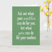 Für Ihre Mutter - grün Karte (Gelbe Blume)