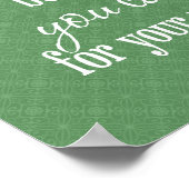 Für Ihre Mutter - grün Poster (Ecke)