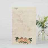 Für ihre rustikale Blüte Briefpapier (Stehend Vorderseite)