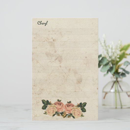 Für ihre rustikale Blüte Briefpapier (Stehend Vorderseite)