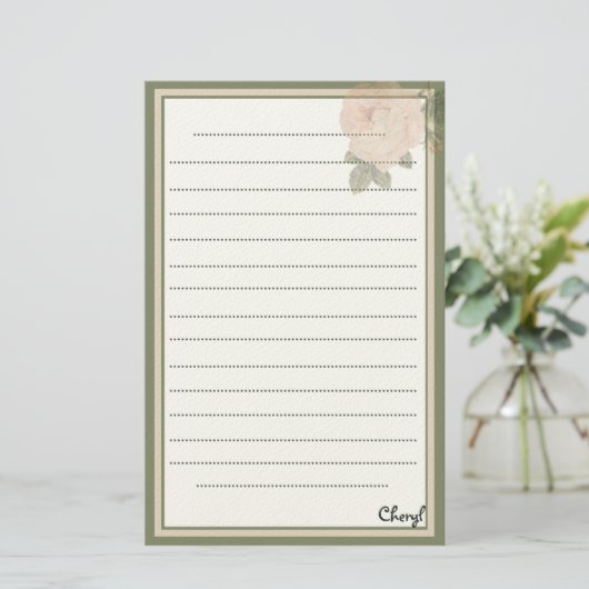 Für ihre rustikale Blüte Briefpapier (Stehend Vorderseite)