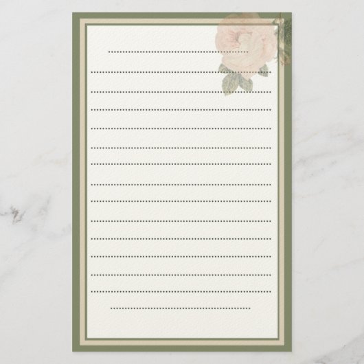 Für ihre rustikale Blüte Briefpapier (Rückseite)