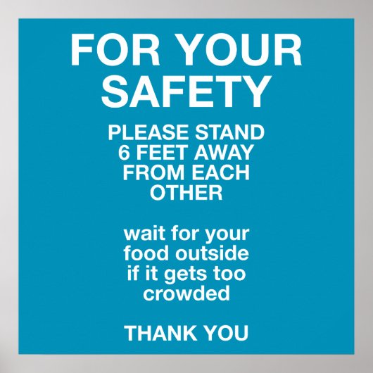 Für Ihre Sicherheit Poster (Vorne)