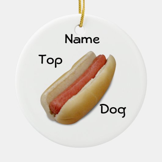FÜR IHRE "TOP HUND"-ORNATION KERAMIK ORNAMENT (Vorne)