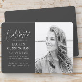 Für ihre virtuelle Feier des Lebens Modernes Foto Einladung