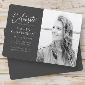 Für ihre virtuelle Feier des Lebens Modernes Foto Einladung