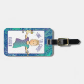 Für ihren lustigen Cartoon Tropical Beach Cruise Gepäckanhänger (Vorderseite horizontal)