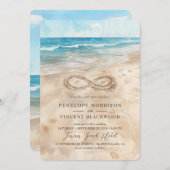 Für immer am Strand Hochzeit Einladung (Vorne/Hinten)