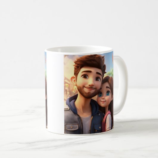"Für immer an deiner Seite" Kaffeetasse (VorderseiteRechts)