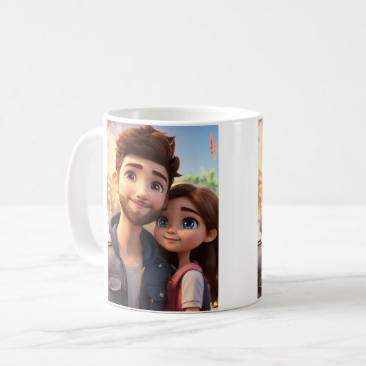 "Für immer an deiner Seite" Kaffeetasse (Vorderseite Links)