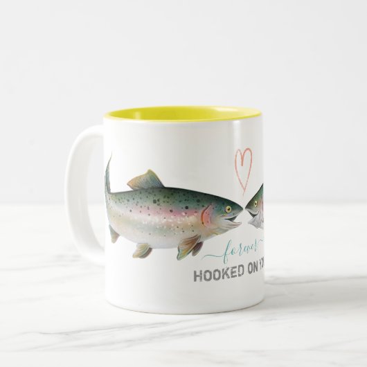 Für immer an einem einzigartigen Fisch Zweifarbige Tasse (Vorderseite Links)