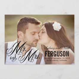 Für immer Ankündigung einer Hochzeit - Schwarz