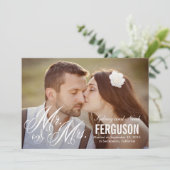 Für immer Ankündigung von Hochzeiten - weiß (Stehend Vorderseite)