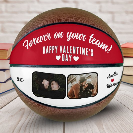 Für immer auf Ihrem Team Happy Valentine 2 Foto Basketball