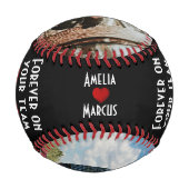 Für immer auf Ihrem Team Red Heart Valentine 2 Fot Baseball (Rückseite)